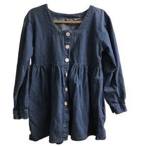 Retro Denim Empire Waist Top